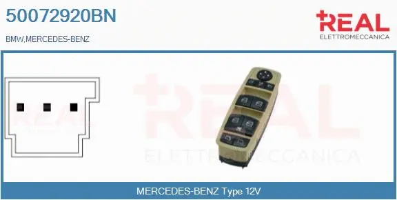 Switch, window regulator (50072920BN)