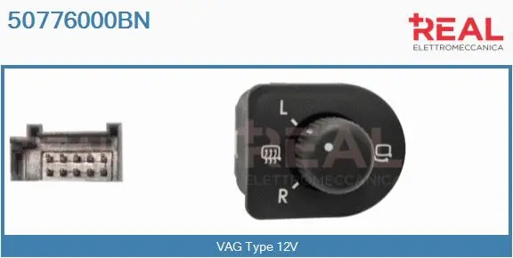 Switch, exterior rearview mirror adjustment (50776000BN)