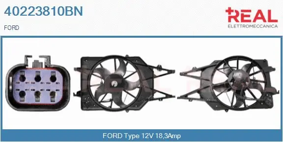 Electric Motor, radiator fan (40223810BN)