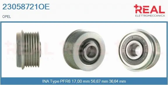 Belt Pulley, alternator (23058721OE)