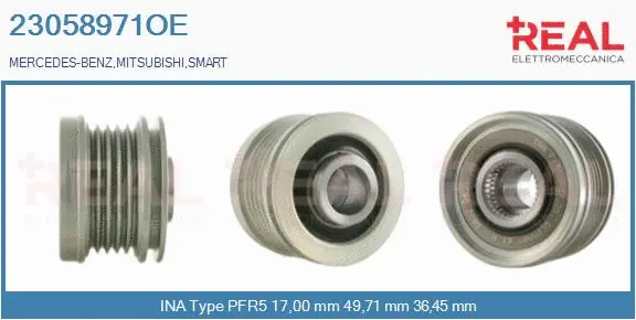 Belt Pulley, alternator (23058971OE)