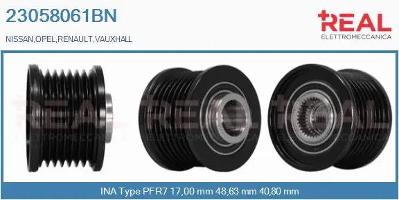 Belt Pulley, alternator (23058061BN)