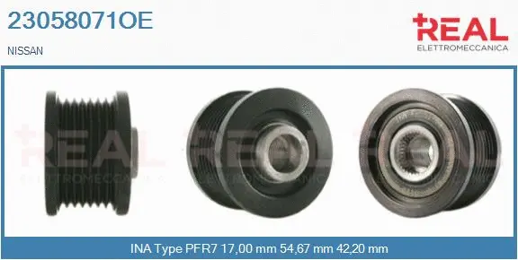 Belt Pulley, alternator (23058071OE)