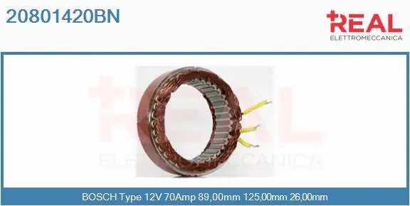 Stator, alternator (20801420BN)