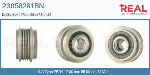 Belt Pulley, alternator (23058281BN)