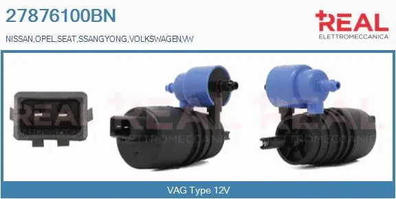 Washer Fluid Pump, window cleaning (27876100BN)