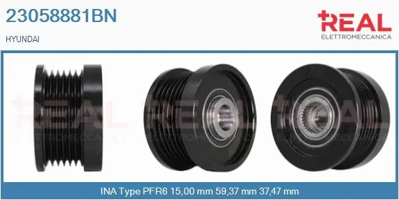 Belt Pulley, alternator (23058881BN)