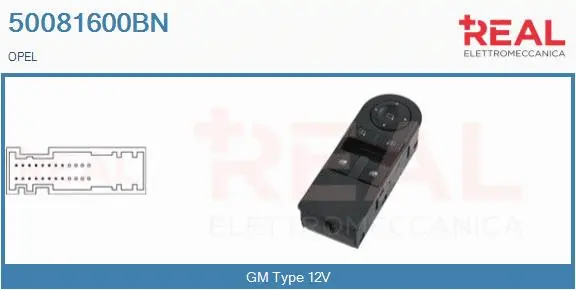 Switch, window regulator (50081600BN)