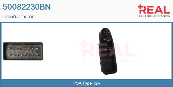 Switch, window regulator (50082230BN)