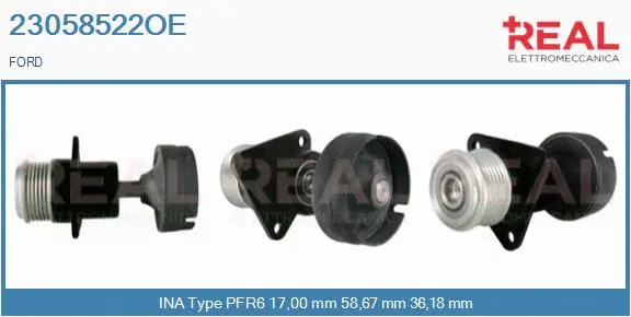 Belt Pulley, alternator (23058522OE)