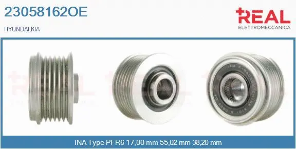 Belt Pulley, alternator (23058162OE)