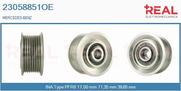 Belt Pulley, alternator (23058851OE)