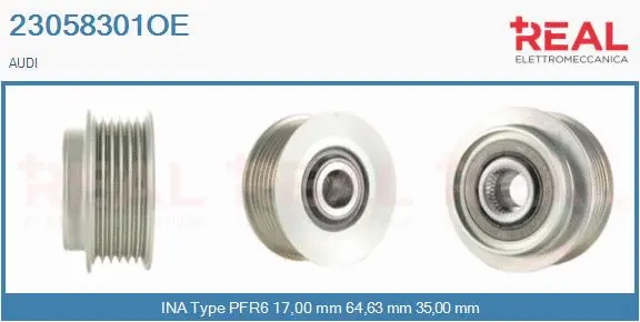 Belt Pulley, alternator (23058301OE)