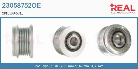 Belt Pulley, alternator (23058752OE)