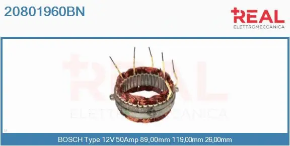 Stator, alternator (20801960BN)