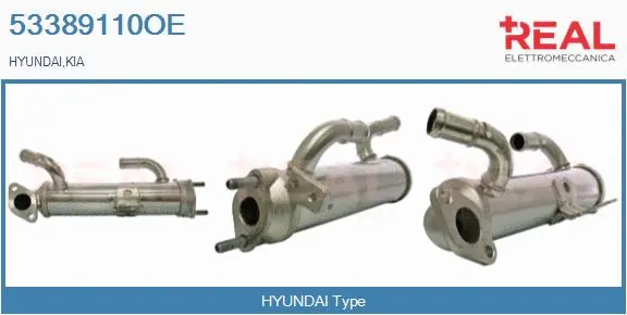 Cooler, exhaust gas recirculation (53389110OE)