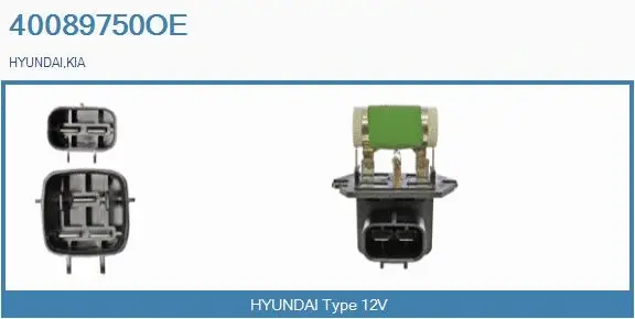 Series resistor, electric motor (radiator fan) (40089750OE)