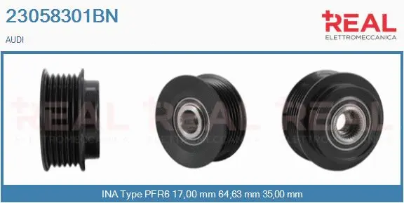 Belt Pulley, alternator (23058301BN)