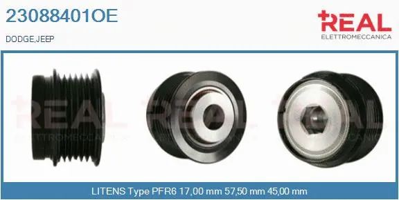 Belt Pulley, alternator (23088401OE)