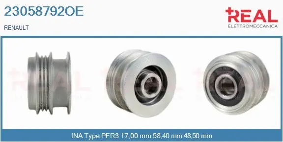 Belt Pulley, alternator (23058792OE)