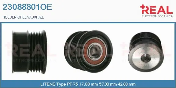 Belt Pulley, alternator (23088801OE)