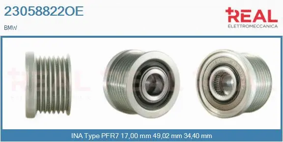 Belt Pulley, alternator (23058822OE)