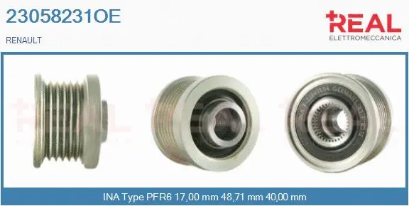 Belt Pulley, alternator (23058231OE)