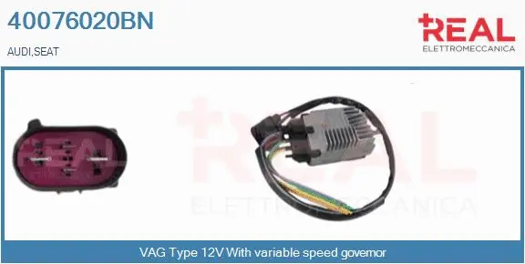 Series resistor, electric motor (radiator fan) (40076020BN)
