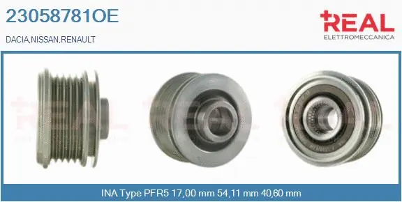 Belt Pulley, alternator (23058781OE)