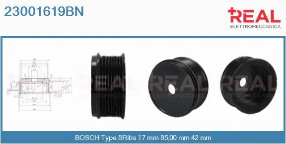 Belt Pulley, alternator (23001619BN)