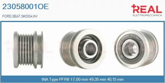 Belt Pulley, alternator (23058001OE)