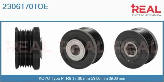 Belt Pulley, alternator (23061701OE)