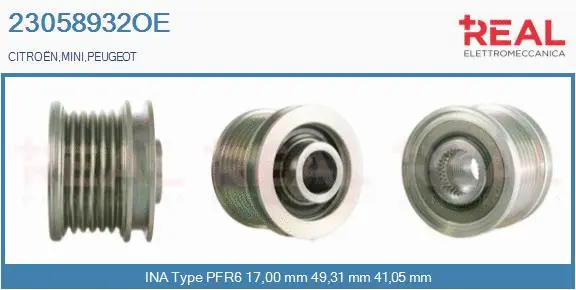 Belt Pulley, alternator (23058932OE)