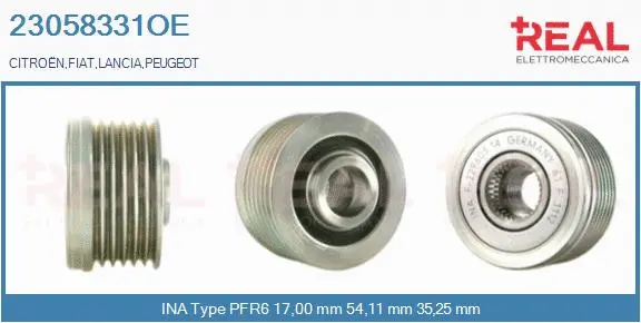 Belt Pulley, alternator (23058331OE)