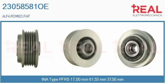 Belt Pulley, alternator (23058581OE)