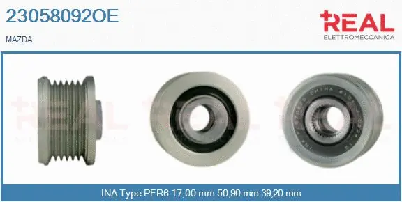 Belt Pulley, alternator (23058092OE)