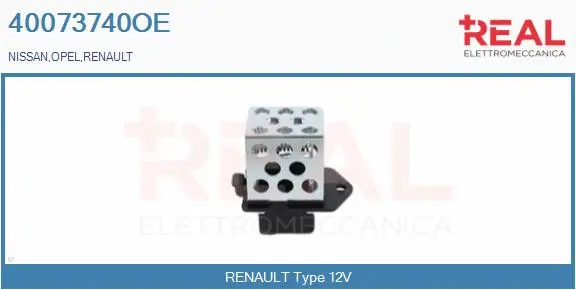 Series resistor, electric motor (radiator fan) (40073740OE)