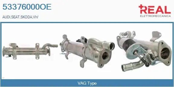 Cooler, exhaust gas recirculation (53376000OE)