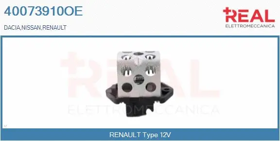 Series resistor, electric motor (radiator fan) (40073910OE)