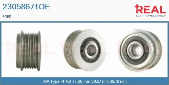 Belt Pulley, alternator (23058671OE)