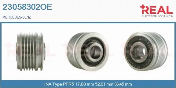 Belt Pulley, alternator (23058302OE)