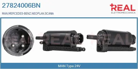 Washer Fluid Pump, window cleaning (27824006BN)