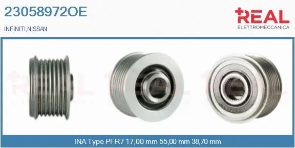 Belt Pulley, alternator (23058972OE)