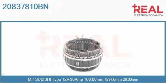Stator, alternator (20837810BN)