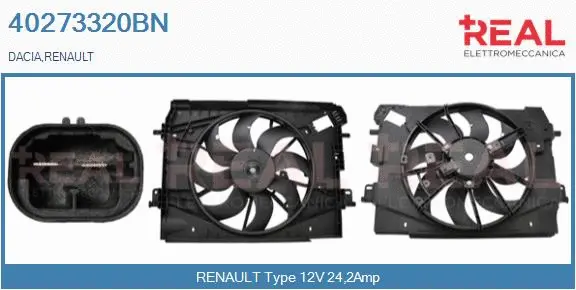 Electric Motor, radiator fan (40273320BN)