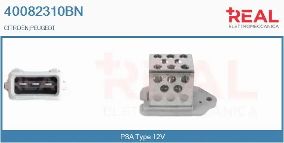 Series resistor, electric motor (radiator fan) (40082310BN)