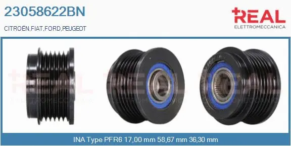 Belt Pulley, alternator (23058622BN)