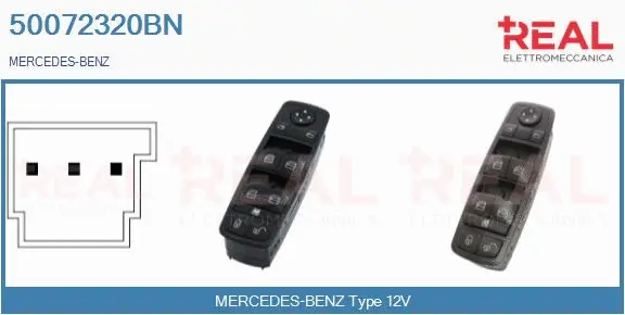 Switch, window regulator (50072320BN)