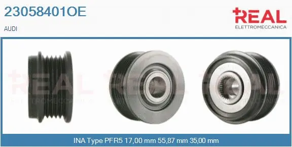 Belt Pulley, alternator (23058401OE)