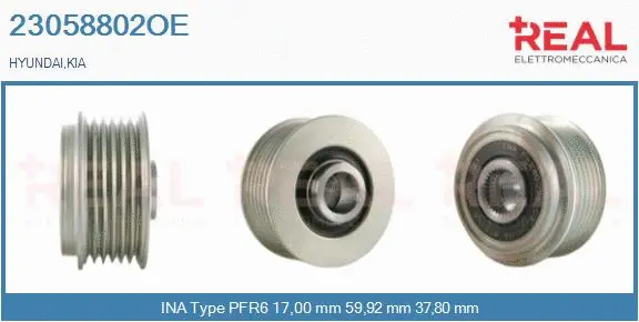 Belt Pulley, alternator (23058802OE)